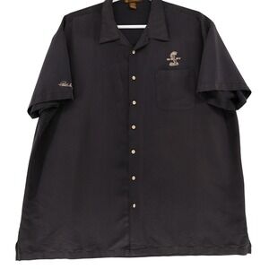 Harriton Shelby Cobra Carroll Shelby Signature Shirt Mens 3XL Black Button Down